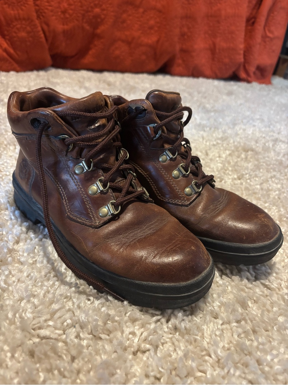 Timberland Waterproof Brown Leather Lace-Up Ankle Boots